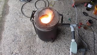 Metal Casting at Home Part 47 Oil Burning Furnace [upl. by Doss]