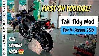 VStrom 250 TailTidy Mod  Easy DIY 🛠️  Performance Mod Series  EP3 [upl. by Neelahs]