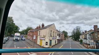 Bus Ride First Sheffield Route 76a Meadowhall to City Centre Arundel Gate Volvo B9TL 12924 [upl. by Ednil]