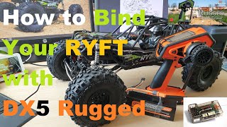 How To Bind Your Axial Ryft RBX10 with Spektrum DX5 Rugged DX5 Pro DX5C [upl. by Annahavas]