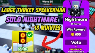 This New Turkey Legendary Can SOLO NIGHTMARE In 17 Minutes   Toilet Tower Defense [upl. by Sikorski164]