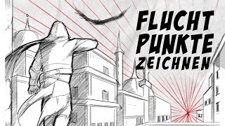 Perspektive zeichnen  Fluchtpunkt Tutorial  Drawinglikeasir [upl. by Nnylsia]