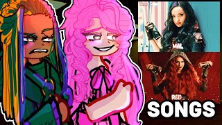 Descendants 4 The Rise of Red reacts to Descendants SONGS 🃁❤️ Gacha 2 reacts to Disney [upl. by Catton]