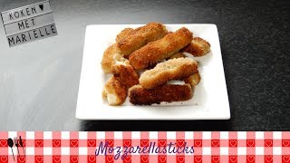 Mozzarellasticks  Recept  Koken met Marielle [upl. by Onailime]