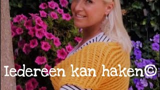 ♥️ Iedereenkanhaken tutorial afwerking omslagdoekvest crochet nederlands tutorial subtitled [upl. by Galven]