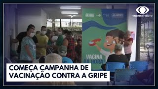 Começa campanha nacional de vacinação contra a gripe  Jornal da Noite [upl. by Herrick372]