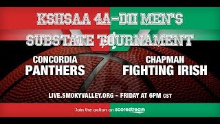 KSHSAA Mens BB Substate  Chapman vs Concordia [upl. by Eloccin368]