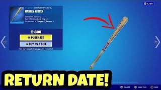 HARLEY HITTER PICKAXE RETURN RELEASE DATE IN FORTNITE 2024 [upl. by Adnirim]