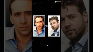 Russell Crowe OR Nicolas Cage🎬🎭🎥art movie actor shortsfeed viralvideo cinema artist tv [upl. by Anawaj]