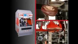 Shoe machinery  Roughing machine for shoe side CD8 MOLINAeBIANCHI [upl. by Kcajyllib558]