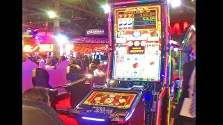 G2E2016 Novomatic VIP slot machine cabinets [upl. by Fernandez]