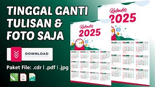 Template Kalender 2025 1 Lembar 12 Bulan Gen Z [upl. by Terri731]