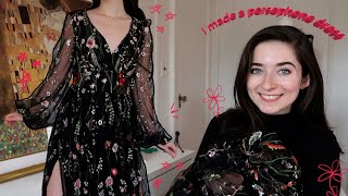 🥀Sewing a Persephone inspired dress for October aka Halloween🥀 [upl. by Anyala83]