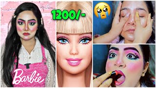 I Went to The WORST Reviewed BARBIE Doll Makeup Artist 😱 GONE WRONG 🤮 Rs 1200 [upl. by Togram]