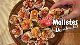 Receta de mini molletes de salchicha desayuno perfecto [upl. by Marfe660]