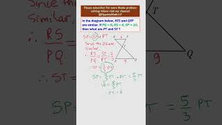 Similar Triangles  Find Triangle Side Using the Property of Similar Triangles maths education [upl. by Kip749]