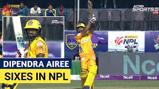 4 SIXES BY DIPENDRA SINGH AIREE IN NPL  Nepal Premier League [upl. by Marte]