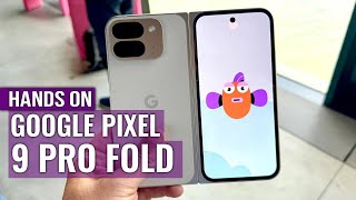 Google Pixel 9 Pro Fold Handson Biggest display ever in a phone [upl. by Ahtekahs256]