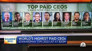 Blackstones Stephen Schwarzman tops worlds highest paid CEOs at 253 million WSJ [upl. by Yenoh]