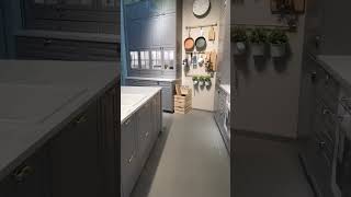 IKEA Bodbyn gray kitchen cabinets with kitchen Island [upl. by Rape]