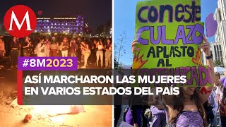 Con consignas cantos y performance así marcharon las mujeres en todo México [upl. by Ikeda]