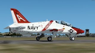 T45C Goshawk Jet Trainer tutorial with startup shutdown takeoff landing [upl. by Pall]