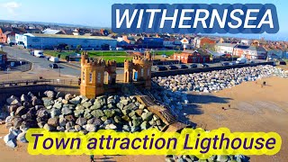 Withernsea attraction walk video Ligthouse museum Pier Towers [upl. by Irret821]