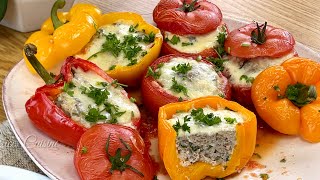 Tomates et Poivrons Farcis Recette Facile et Rapide avec Toutes les Astuces Pour Un Repas Divin [upl. by Xirdnek693]