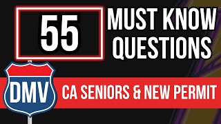 California DMV Practice Test 2024  For Seniors and New Permit 55 Must Know Questions [upl. by Litnahc]