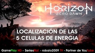 Horizon Zero Dawn LOCALIZAR LAS 5 CELULAS DE ENERGIA  SeriesRol [upl. by Nnylav]