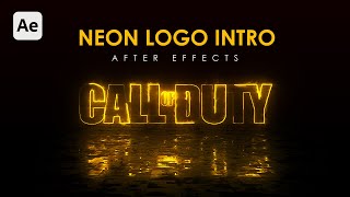 Neon Logo Intro  Free Saber Plugin   After Effect Tutorial  Free Tips 2024 [upl. by Dunton]