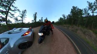 2016 Yamaha FZ09  Spirited Mountain Run w buddy  M4 exhaust amp tune PURE SOUND 4K [upl. by Mairhpe]