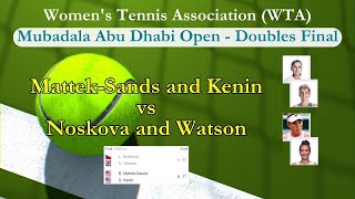 MattekSands and Kenin won Mubadala Abu Dhabi Open Title Doubles Champion MubadalaAbuDhabiOpen [upl. by Neeka]