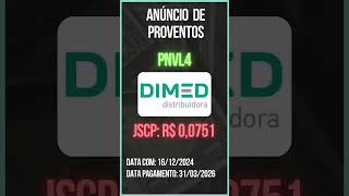 Anúncio de Proventos  PNVL4  DIMED Distribuidora [upl. by Ayikin314]