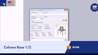 Dlubal RFEM  Column Base 12 [upl. by Esorrebma]