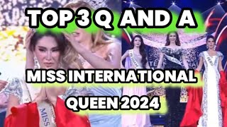 MISS INTERNATIONAL QUEEN 2024  TOP 3  Q AND A PORTION [upl. by Sarilda405]