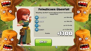 1300 POKALE AN EINEM TAG ☆ Clash of Clans ☆ CoC [upl. by Hurlee]