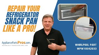 How To Replace WhirlpoolKitchenAidMaytag Refrigerator Snack Pan WPW10542033 [upl. by Farrish]