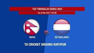 Nepal T20i Triangular Series 2024  Match 6  Namibia vs Netherlands [upl. by Chandos]