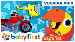 Primeras Palabras para niños  Huevos Surpresas con Larry  Vocabulario para bebes  BabyFirst TV [upl. by Naman]