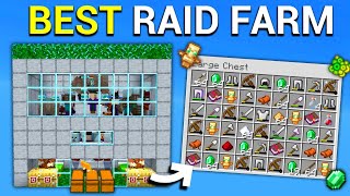 THE BEST 121 RAID FARM TUTORIAL In Minecraft Bedrock [upl. by Netram924]