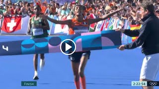 Sifan Hassan wins Womens Marathon Olympics Paris 2024 To win Gold Medal beating Tigst Assefa [upl. by Sothena]