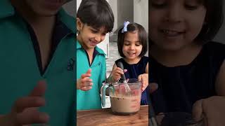 3 year old makes hot chocolate  How to make hot chocolate  Easy hot chocolate recipe shorts [upl. by Araminta199]