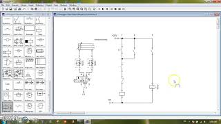 Tutorial Fluidsim pneumatic satu silinder start maju dan mundur otomatis dengan sensor limit switch [upl. by Ocinemod]