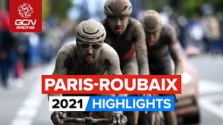 Mens ParisRoubaix 2021  Highlights [upl. by Ahsein]