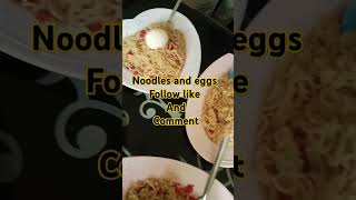 Noodles and eggs anna food cooking follow recipe foodie mayfoodkeepustogether [upl. by Seel]