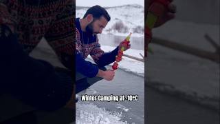 Winter Camping at 10C camping snow winter nature subscribe shorts youtubeshorts trending [upl. by Oster]