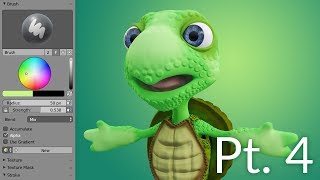 CGC Classic Creating a Cartoon Turtle Pt 4  Texturing Blender 26 [upl. by Arrek58]