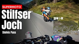 Silfser Joch  Stelvio Pass Supermoto RAW  4K [upl. by Yroc]