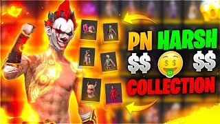 PN HARSH Million  Collection  Most Rare Account With 555 Badges  Garena Free Fire [upl. by Llewsor935]